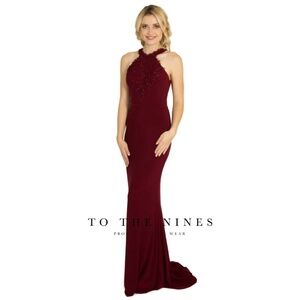 TNC401 MAKE AN OFFER burgundy evening cruise prom pageant dress